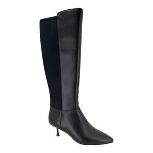 Kenneth Cole Reaction Women's Blossom 50/50 Mid Heel Boots Black Size 9